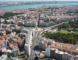 Praça do Marquês de Pomba em Lisboa