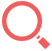 Ícone de uma lupa vermelha