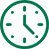 Ícone de um relógio verde escuro