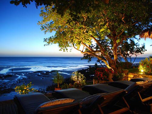 vista para o mar da pousada Jeribá