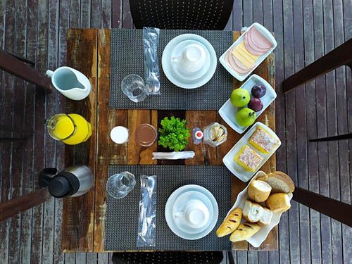 café da manhã Pousada Retiro das Ilhas