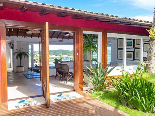 Chegada da Pousada Ao Por do Sol