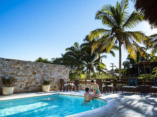 Piscina na Pousada João Fernandes
