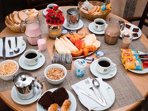 café da manhã do Hotel Nacional Inn Campinas