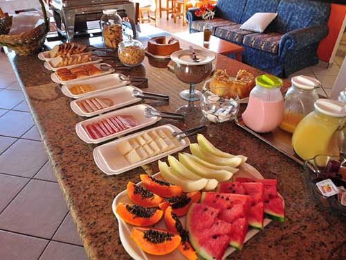 café da manhã do Hotel da Canoa