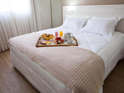 Cama do Hotel Plaza Camboriú