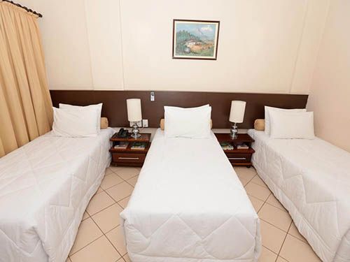 Camas de solteiro do Imperador Palace Hotel Franca