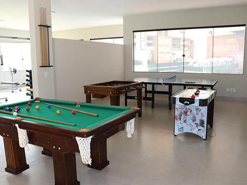 Sala de lazer do Escarpas resort