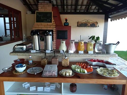 café da manhã da Pousada Buena Vista
