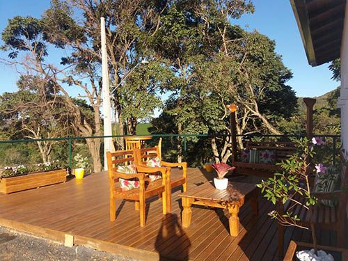 varanda da Pousada Vale do Chapéu