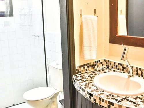 Banheiro do Recanto Alvorada Eco Resort