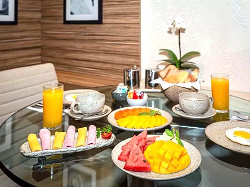 café da manhã do Hotel Bahia do Sol