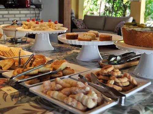 café da manhã da Pousada Flores do Cerrado