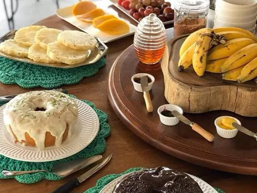 café da manhã da Pousada Vila Santa Maria