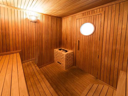 sauna do academia do Hotel Laghetto Viverone Bento