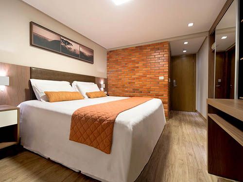 Cama do Hotel Laghetto Gramado