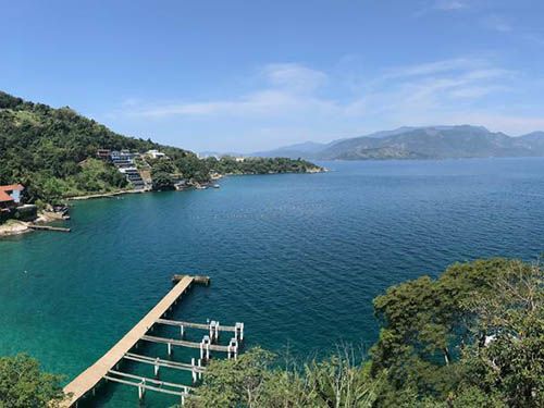 Vista para o mar da Pousada Casa da Praia
