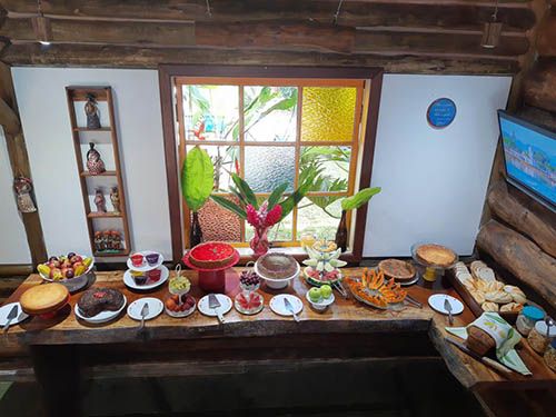 Cafe da manha da Pousada Aquarium