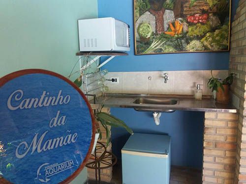 Cantinho da mãe na Pousada Aquarium