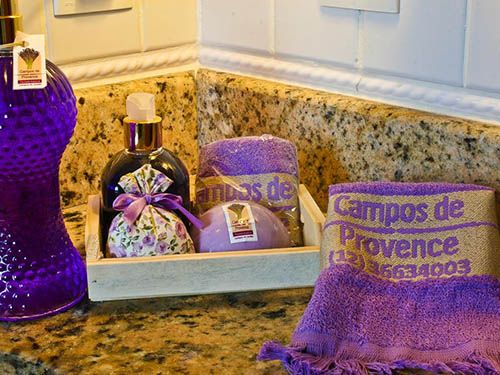 Toalhas da pousada Campos de Provence Campos do Jordão