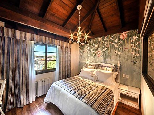 Cama do Hotel Casa da Montanha