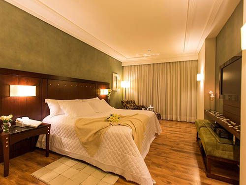 Cama do Radisson Hotel Curitiba