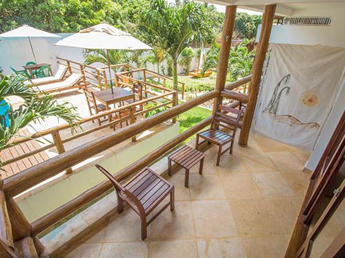 varanda da Pousada Carcará