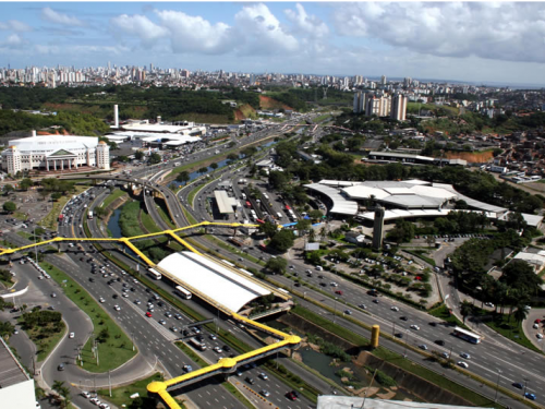 Vista superior da rodoviária de Salvador