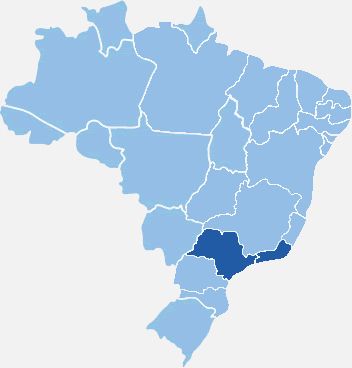 Mapa da viação Expresso Brasileiro