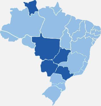 Estados atendidos pela viação