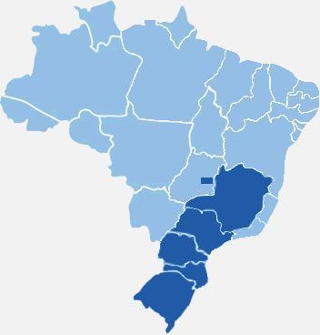 Estados atendidos pela viação