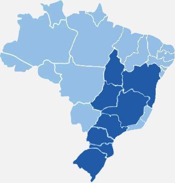 Estados atendidos pela viação