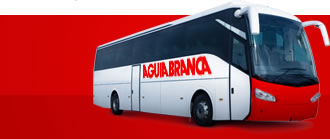 Ônibus com a logo da viação Águia Branca