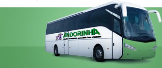 Ônibus com a logo da viação Andorinha