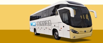 Ônibus com a logo da viação Breda