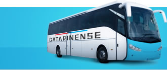 Ônibus com a logo da viação Catarinense