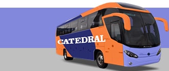 Ônibus com a logo da viação Catedral
