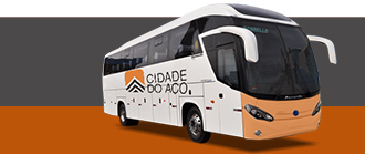 Ônibus com a logo da viação Cidade do Aço