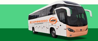 Ônibus com a logo da viação Expresso Transporte
