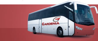 Ônibus com a logo da viação Gardênia