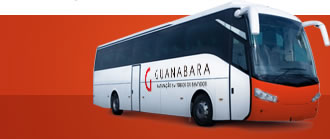 Ônibus com a logo da viação Guanabara