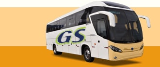 Ônibus com a logo da viação Guerino Seiscento