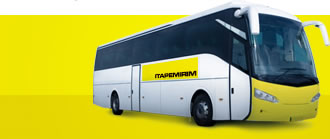 Ônibus com a logo da viação Itapemirim