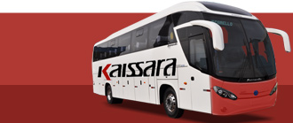 Ônibus com a logo da viação Kaissara