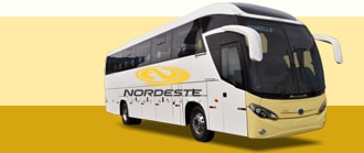 Ônibus com a logo da viação Nordeste