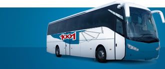 Ônibus com a logo da viação 1001