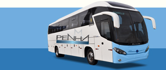 Ônibus com a logo da viação Penha
