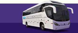 Ônibus com a logo da viação Piracicabana
