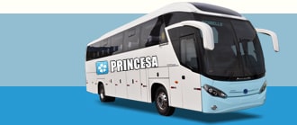 Ônibus com a logo da viação Princesa do Norte