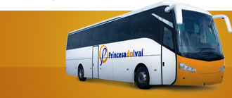 Ônibus com a logo da viação Princesa do Ivaí